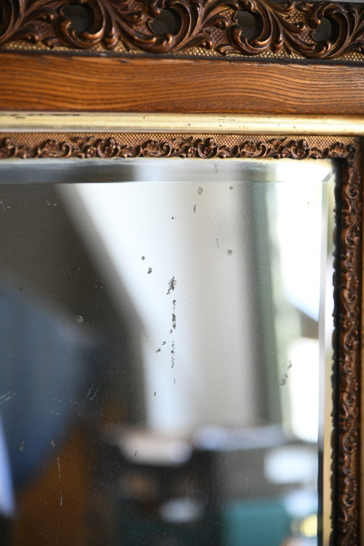 Oak & Gilt Frame Mirror