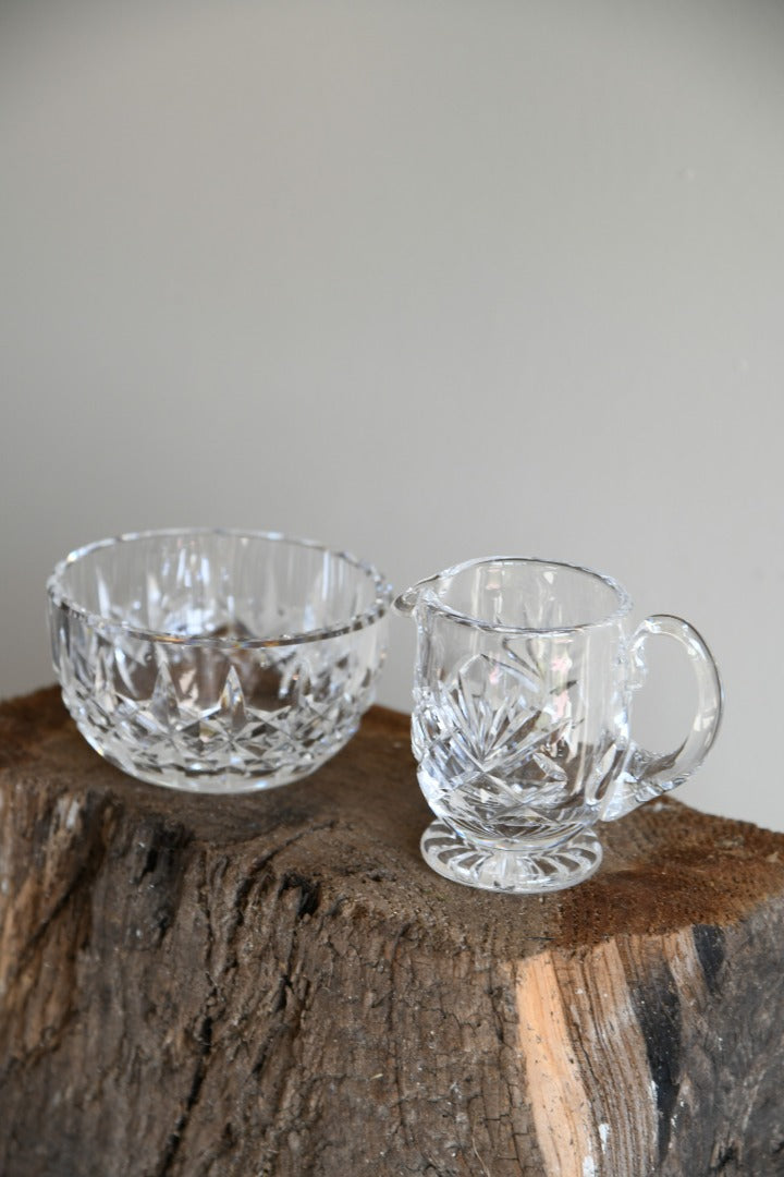 Quality Cut Glass Jug and Bowl