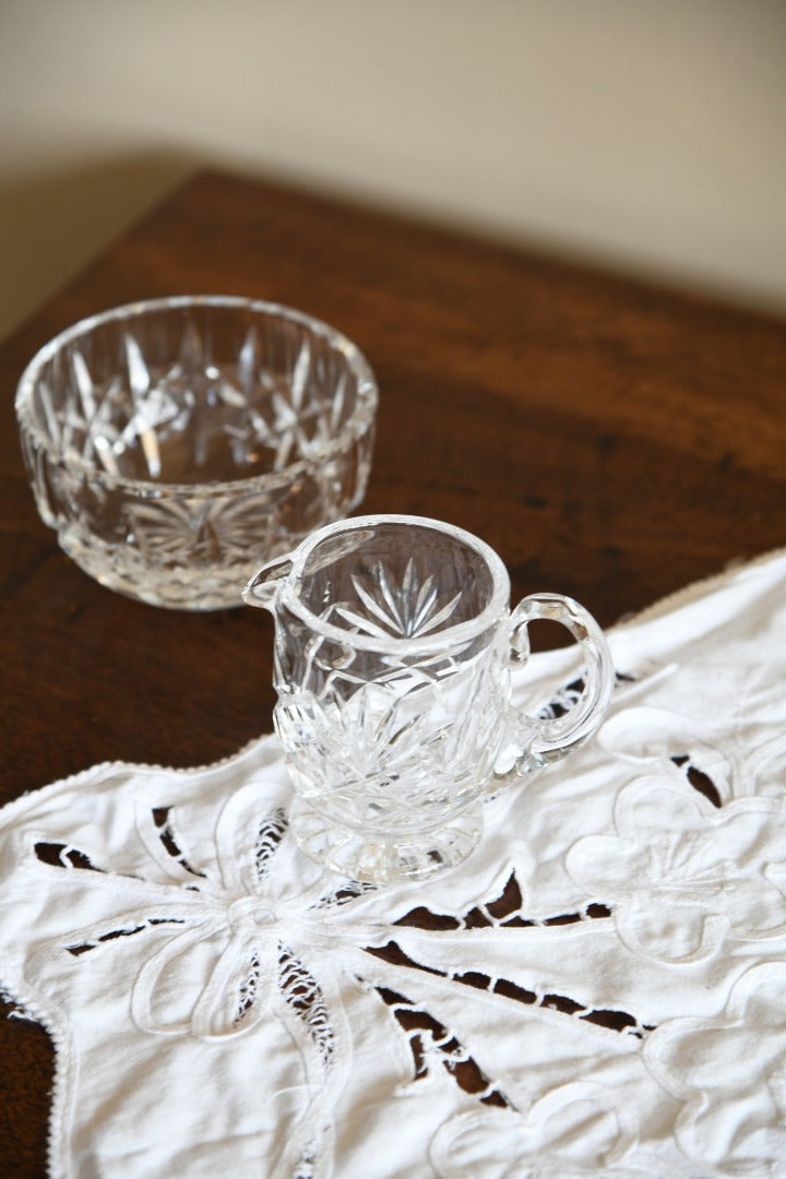 Quality Cut Glass Jug and Bowl