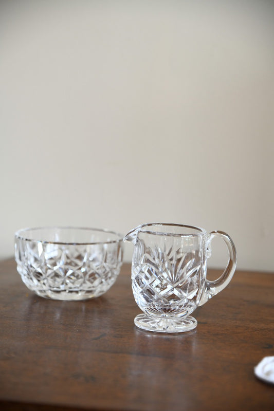Quality Cut Glass Jug and Bowl