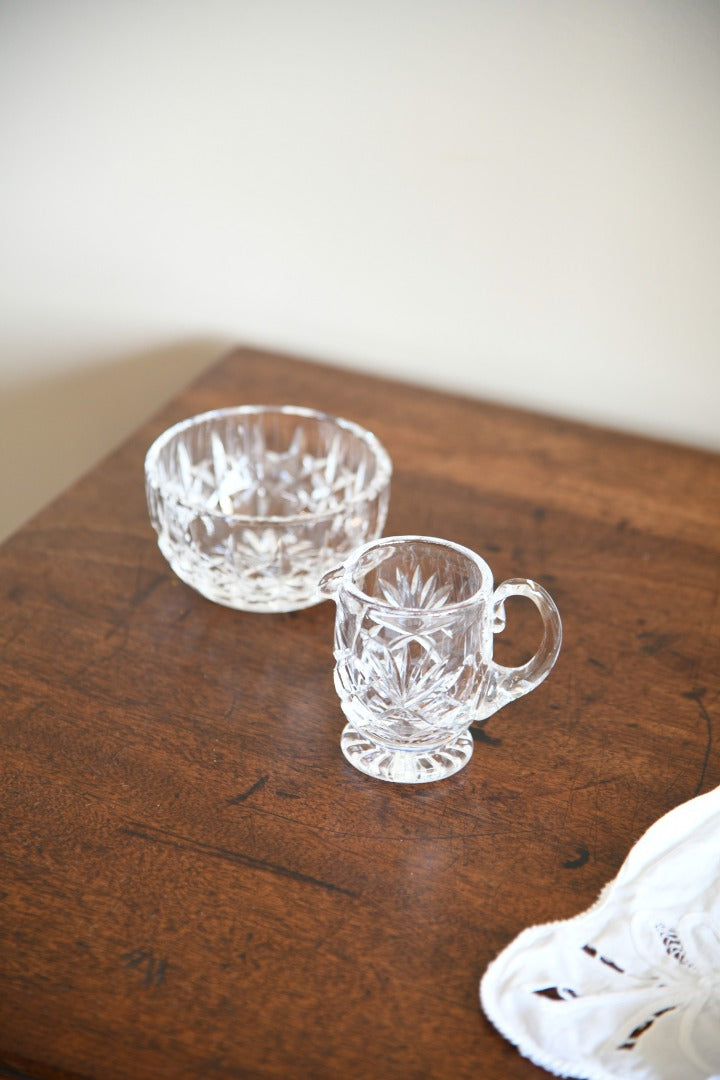 Quality Cut Glass Jug and Bowl