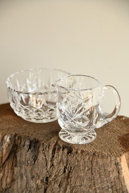 Quality Cut Glass Jug and Bowl