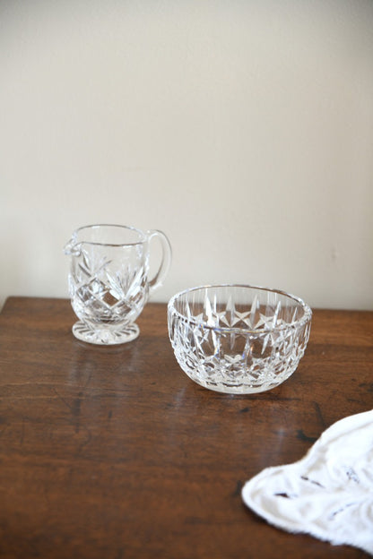 Quality Cut Glass Jug and Bowl