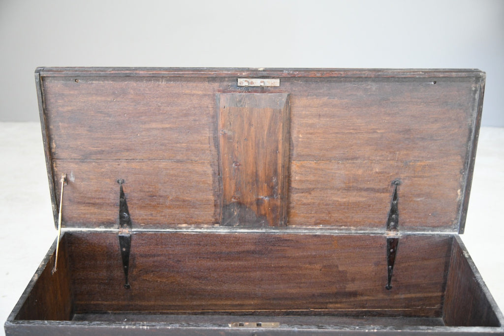 Rustic Antique Oak Blanket Box