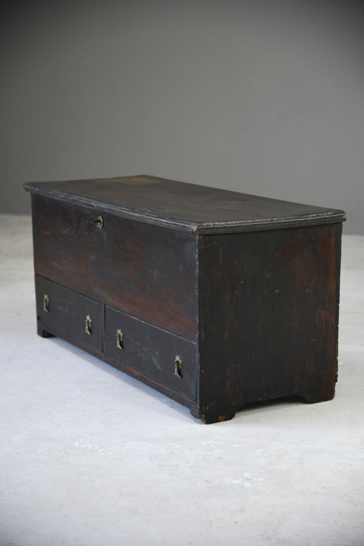 Rustic Antique Oak Blanket Box