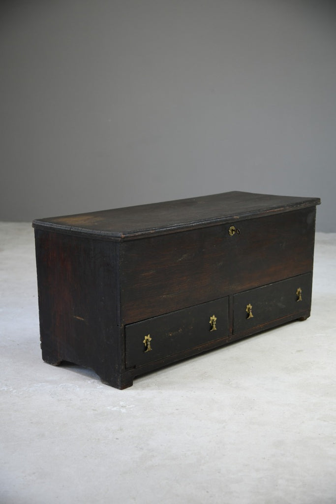 Rustic Antique Oak Blanket Box
