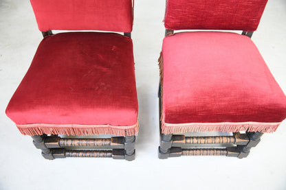 Pair Jacobean Style Side Chairs