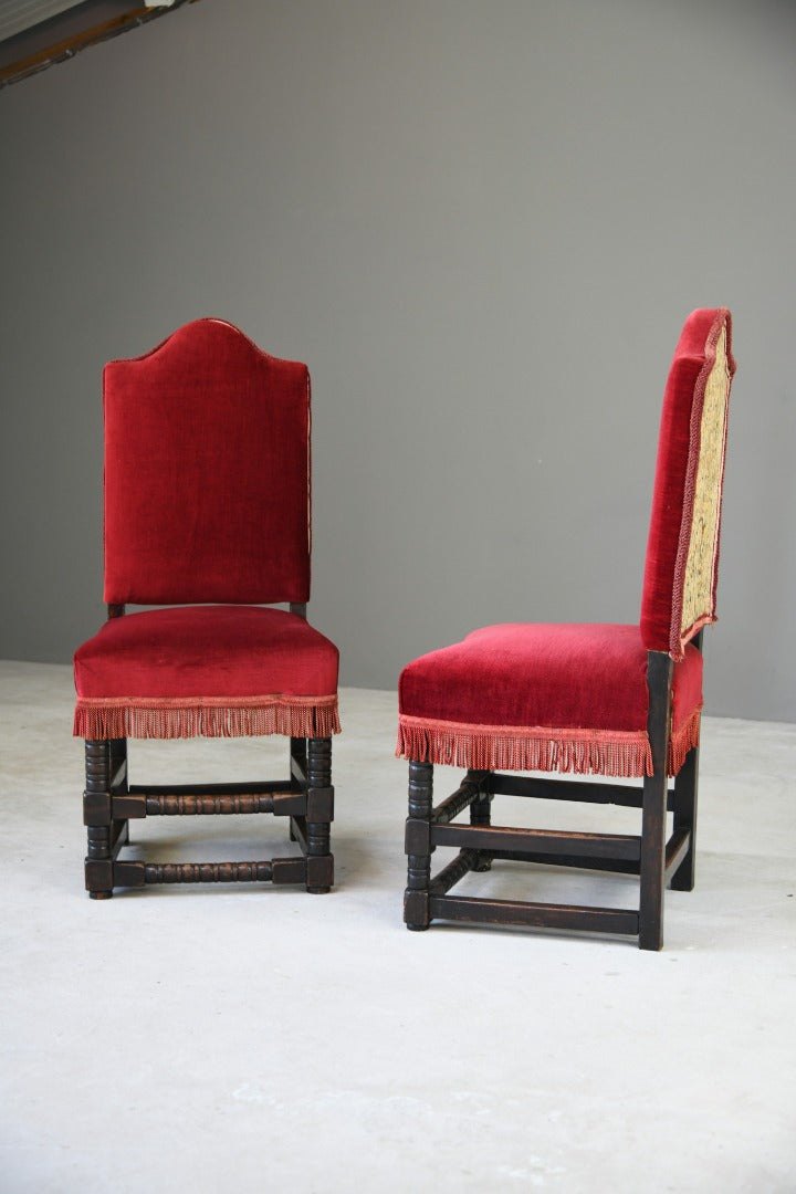 Pair Jacobean Style Side Chairs