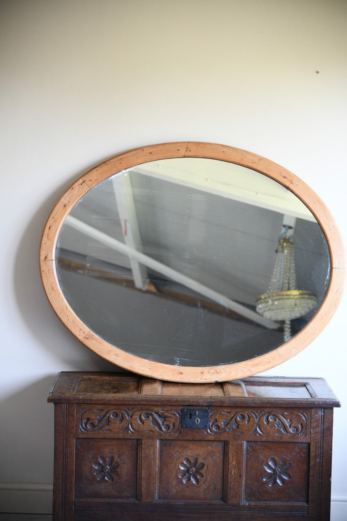 Large Oval Pine Mirror
