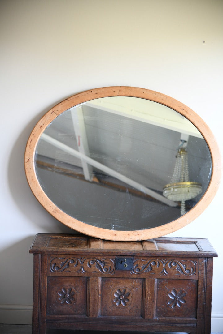 Large Oval Pine Mirror