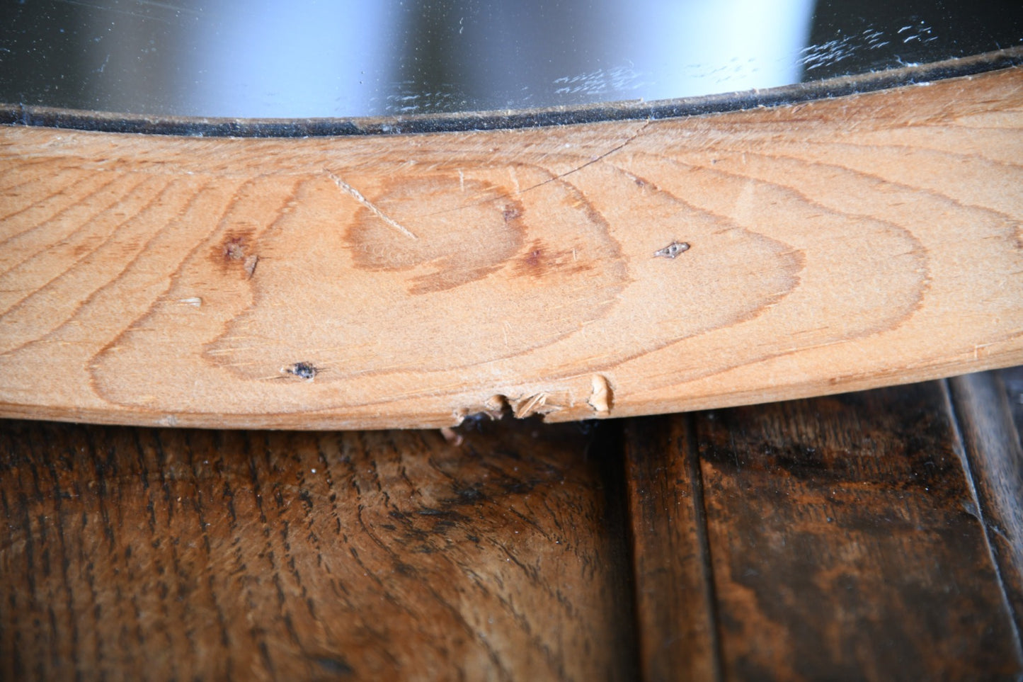 Large Oval Pine Mirror