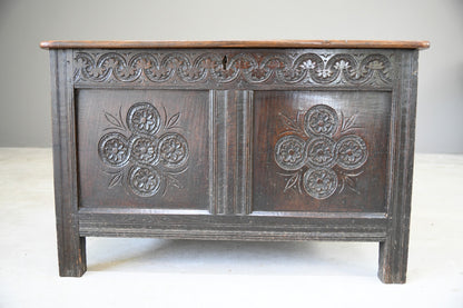 Antique Oak Carved Coffer