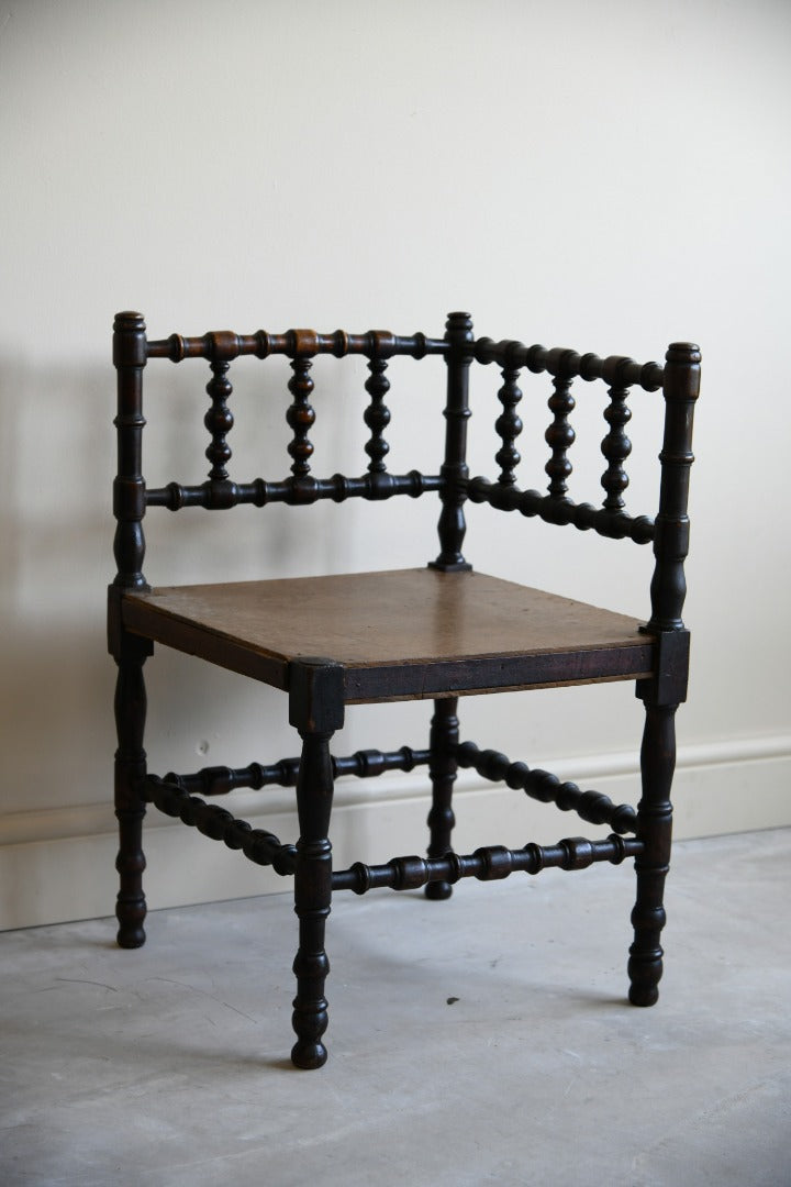 Antique Turned Corner Chair