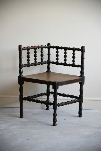 Antique Turned Corner Chair