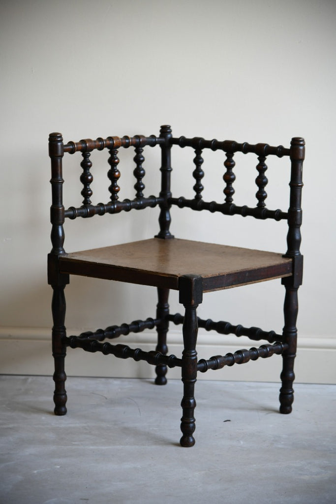 Antique Turned Corner Chair