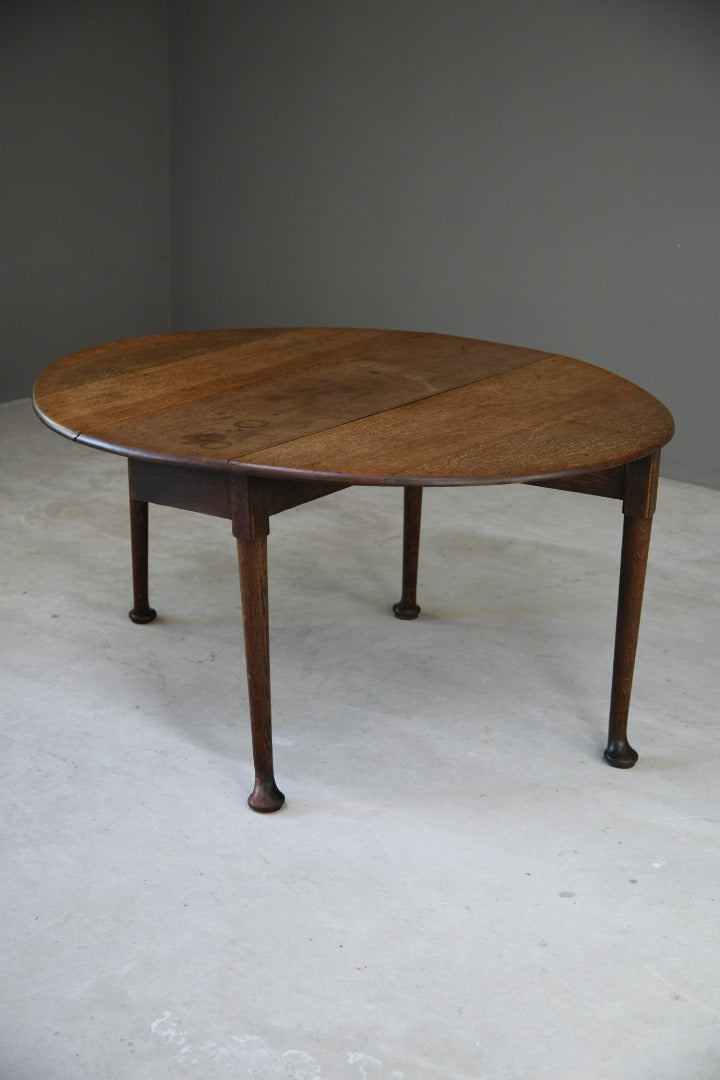 Georgian Oval Oak Gate Leg Table