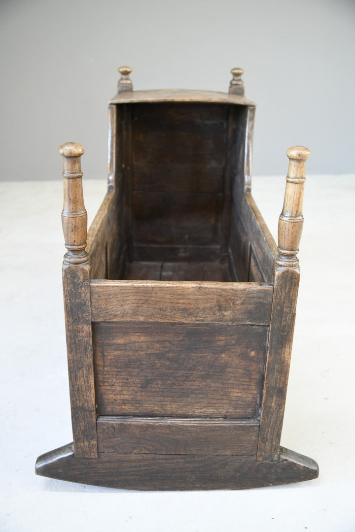 Antique Oak Rocking Cradle