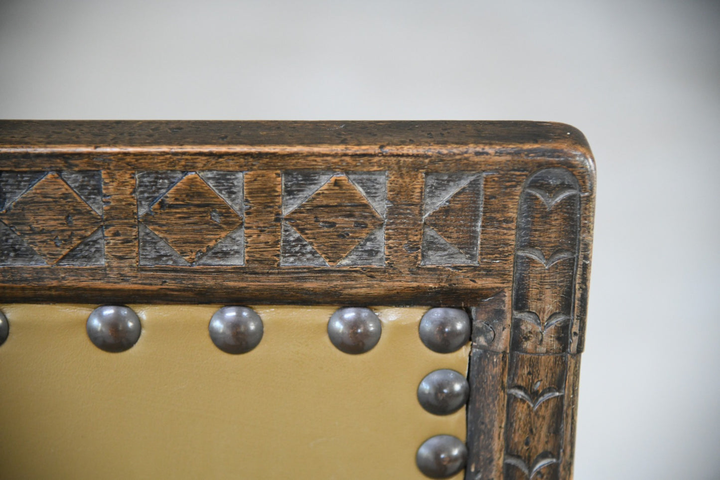 Oak and Leather Carver Chair