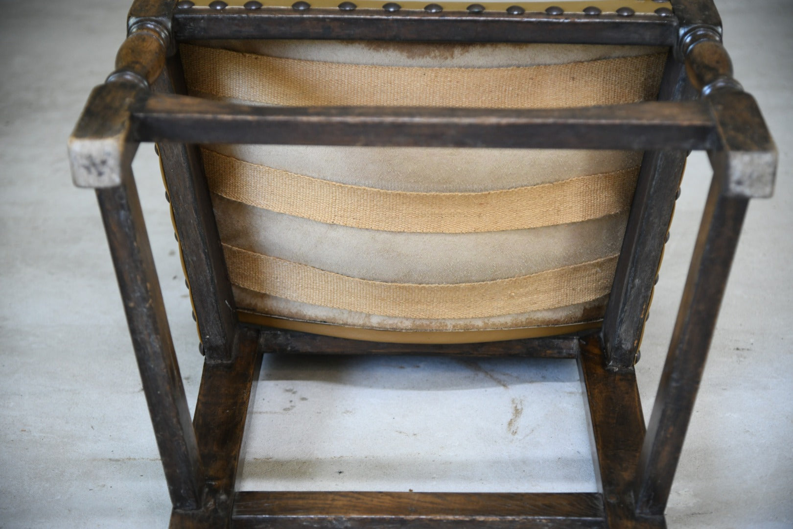 Oak and Leather Carver Chair