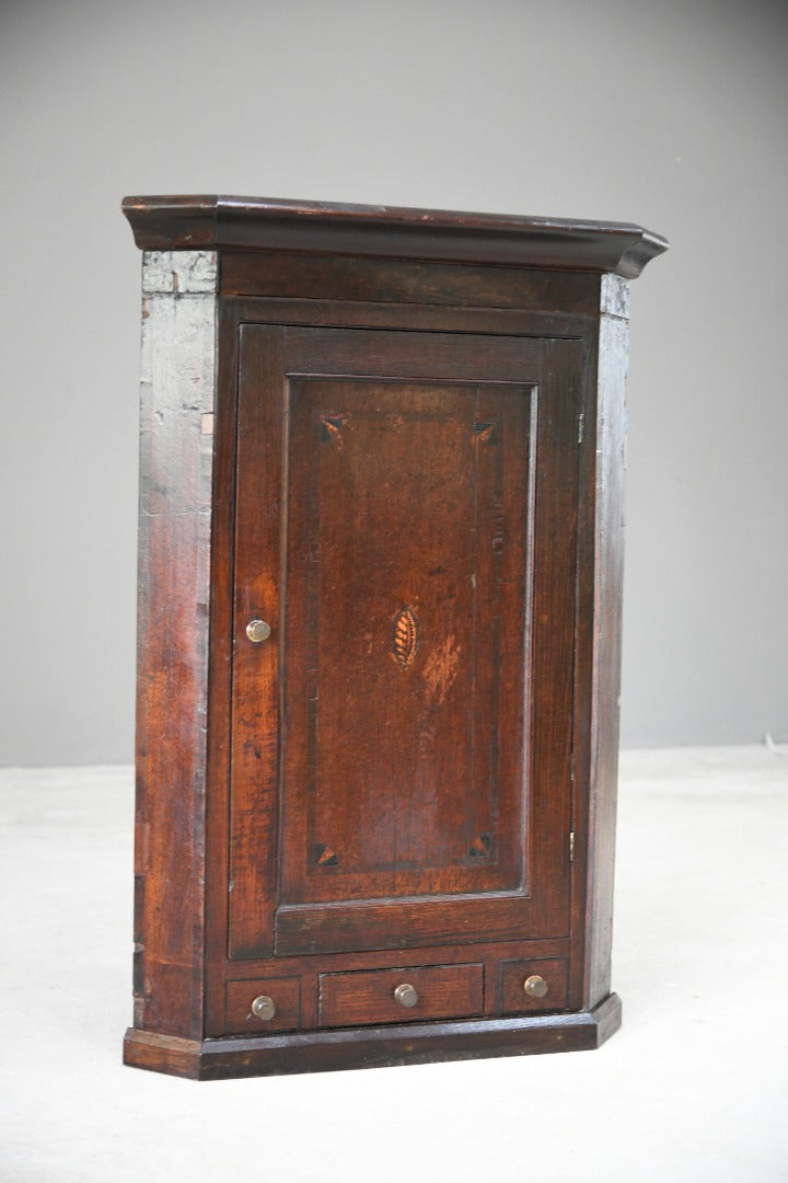 George III Oak Corner Cupboard