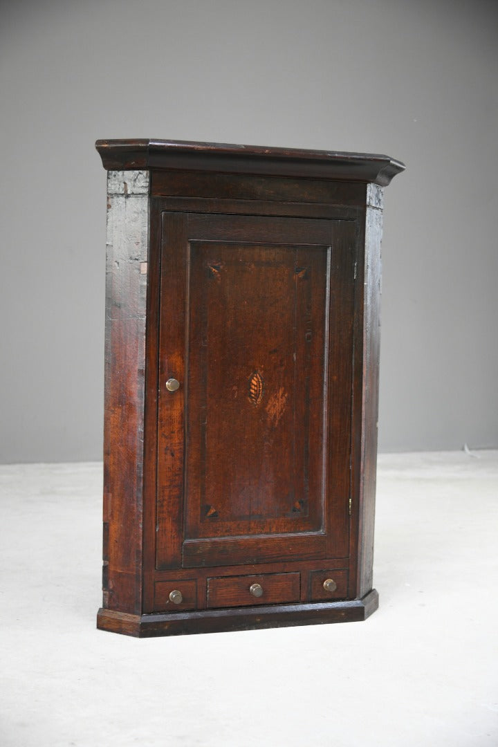 George III Oak Corner Cupboard