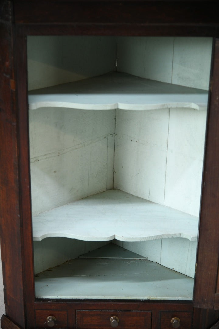 George III Oak Corner Cupboard