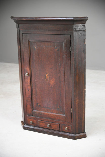 George III Oak Corner Cupboard