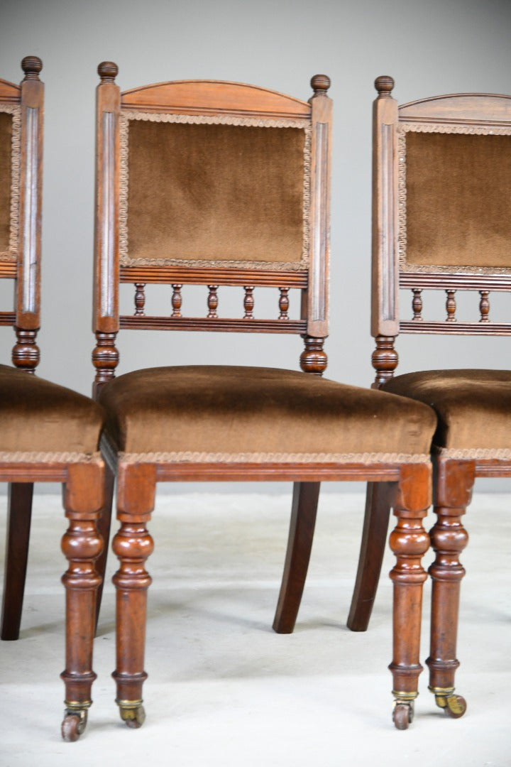 6 Victorian Walnut Dining Chairs