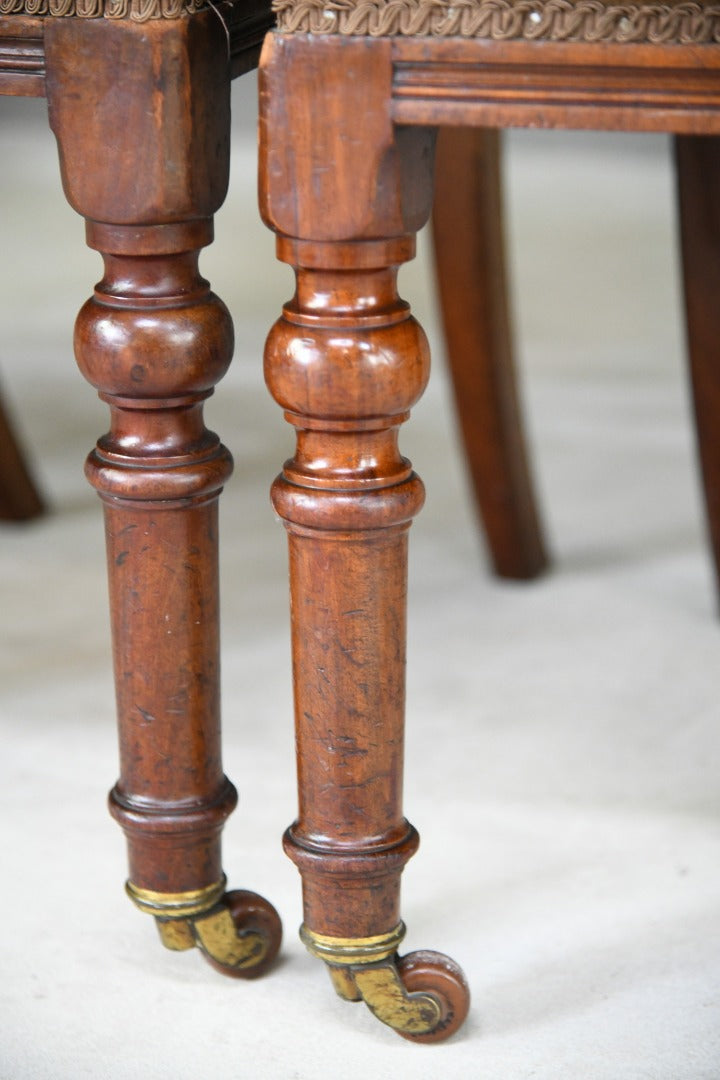 6 Victorian Walnut Dining Chairs