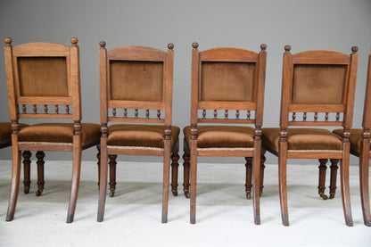 6 Victorian Walnut Dining Chairs