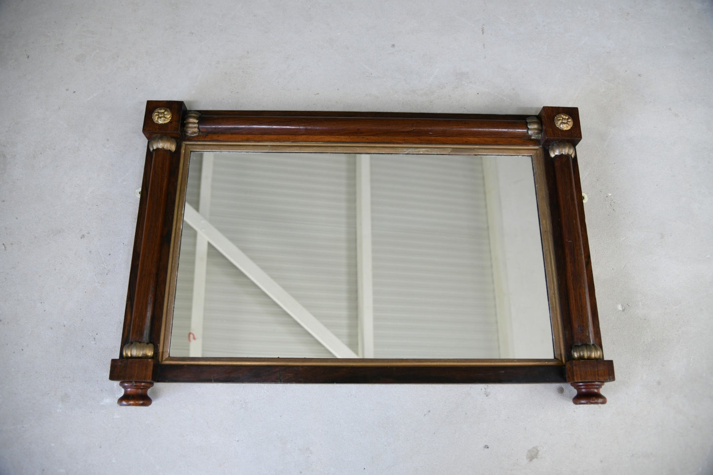 Antique Rosewood Gilt Overmantle Mirror