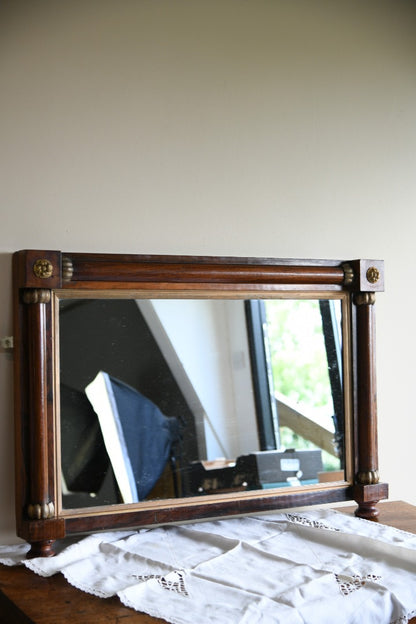 Antique Rosewood Gilt Overmantle Mirror