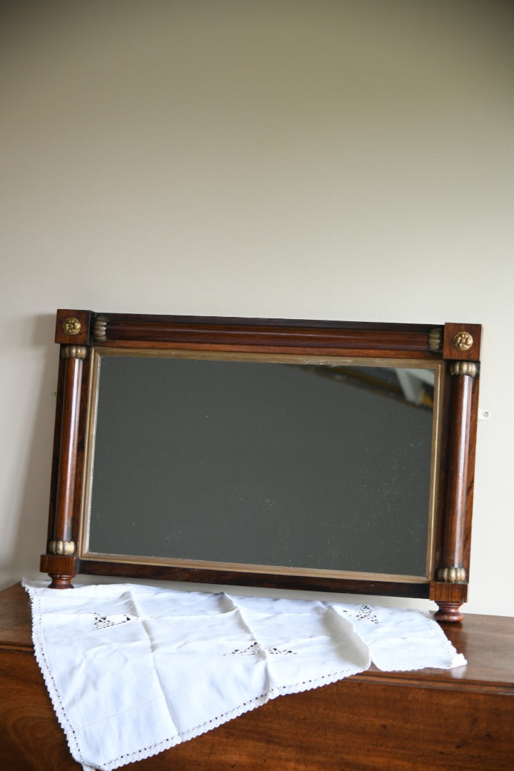 Antique Rosewood Gilt Overmantle Mirror