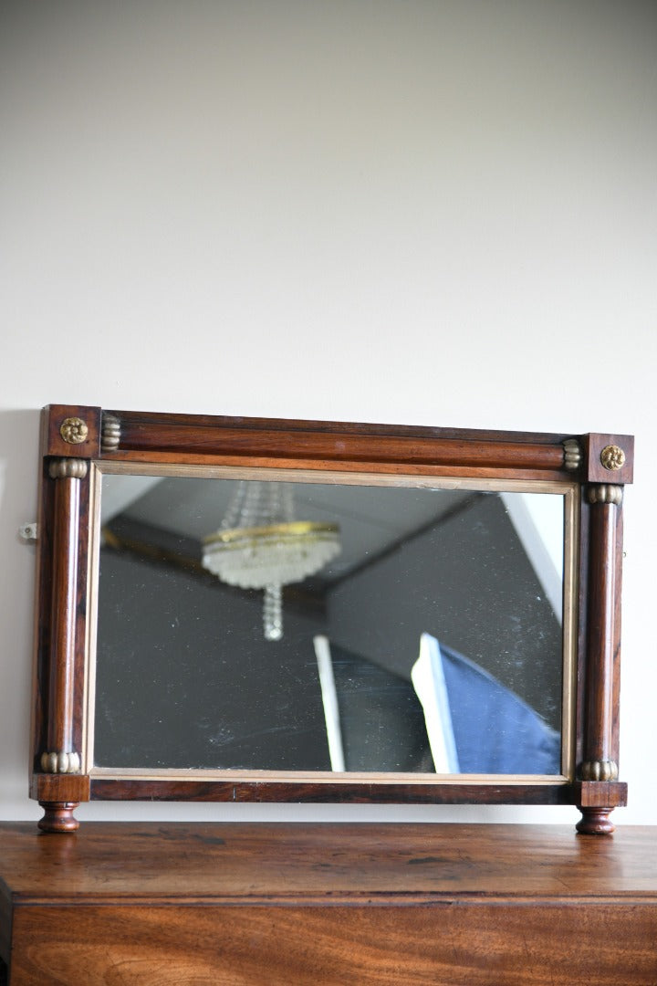 Antique Rosewood Gilt Overmantle Mirror