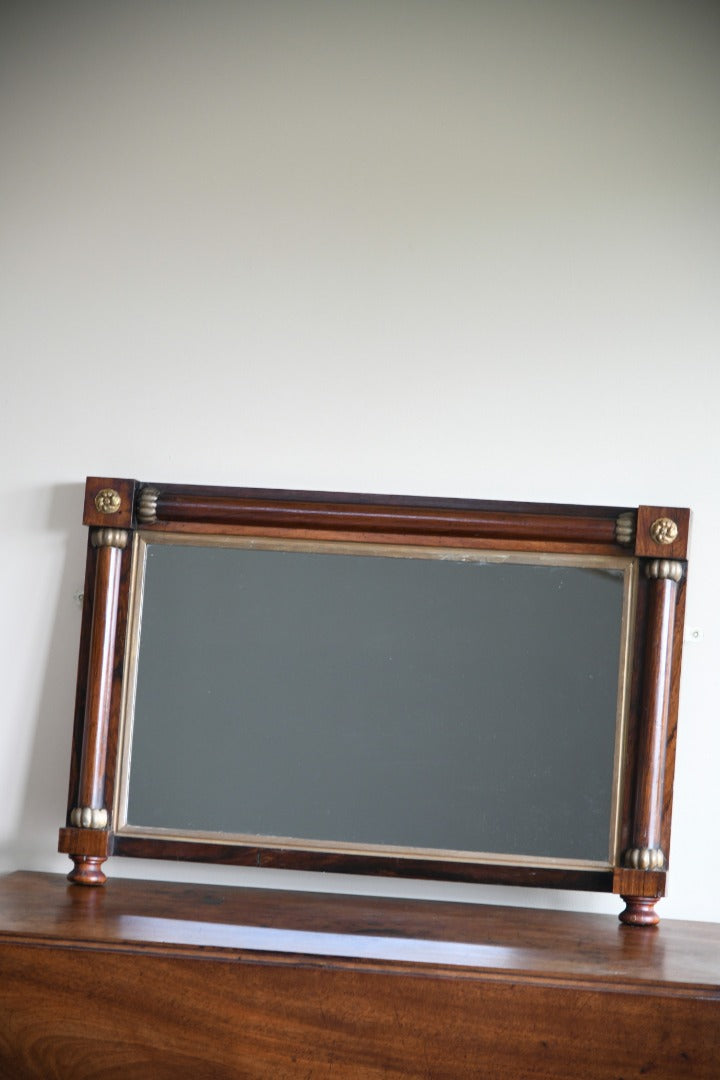 Antique Rosewood Gilt Overmantle Mirror