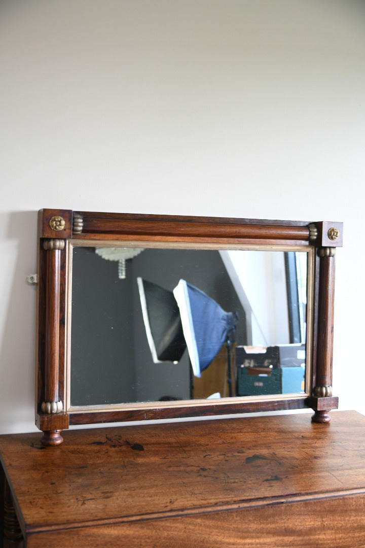 Antique Rosewood Gilt Overmantle Mirror