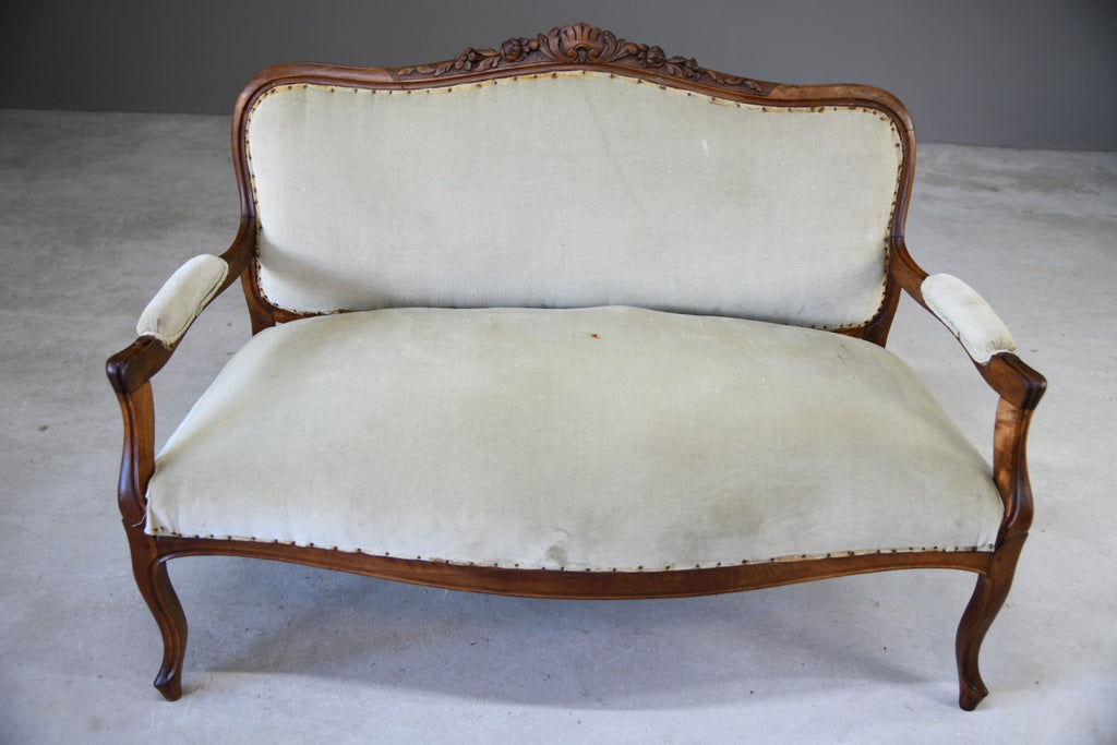 French Style Walnut Settee