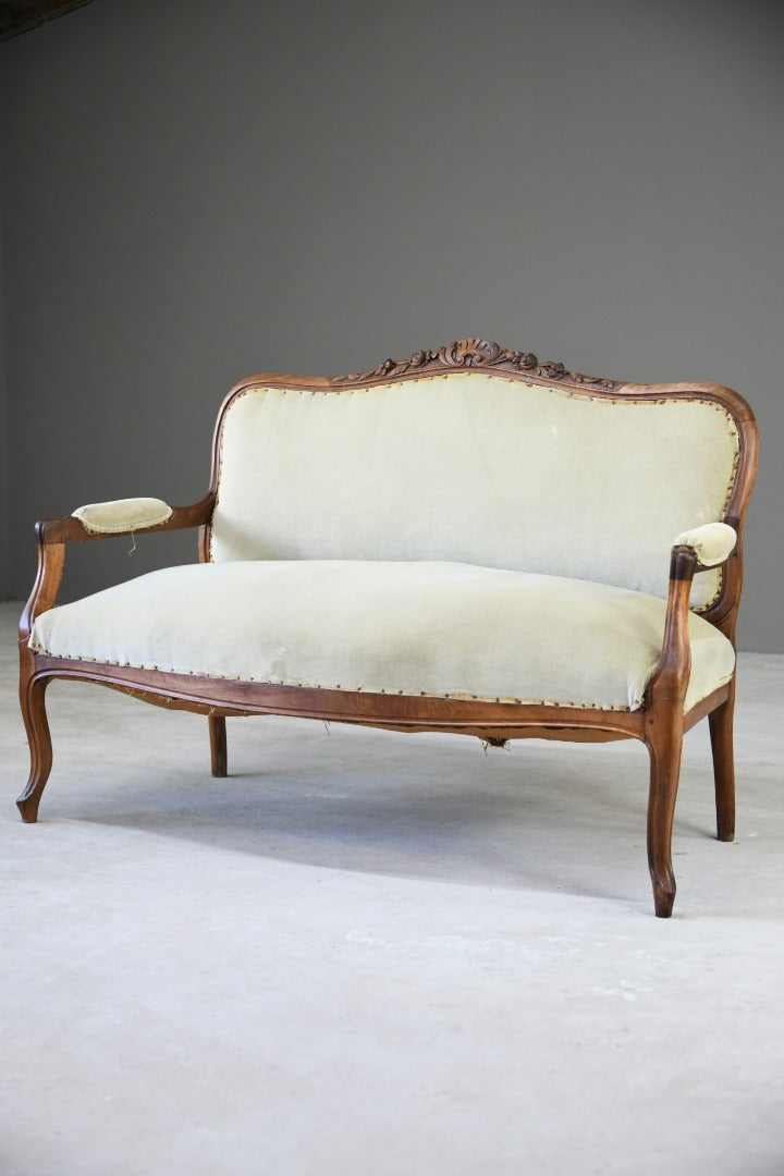 French Style Walnut Settee