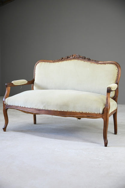 French Style Walnut Settee