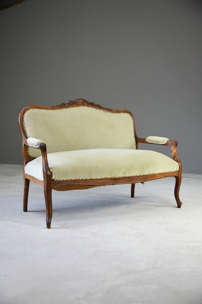 French Style Walnut Settee