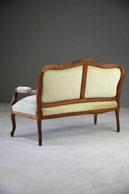 French Style Walnut Settee