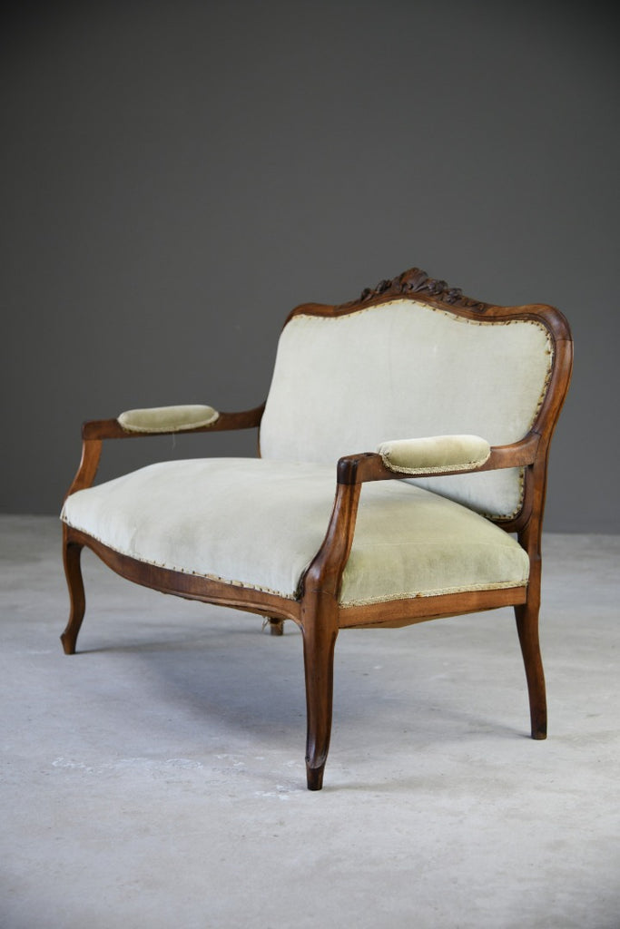 French Style Walnut Settee