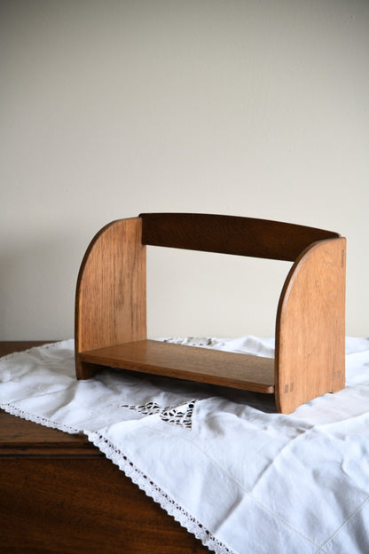 Vintage Oak Book Trough