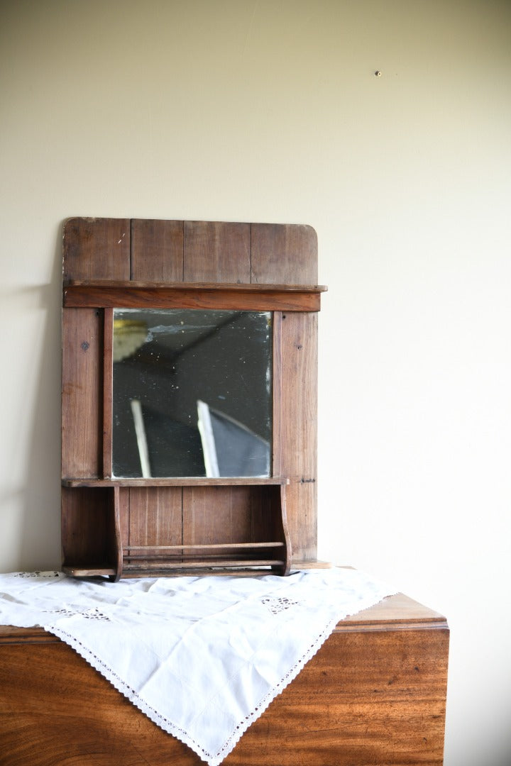 Single Rustic Pine Vanity Mirror