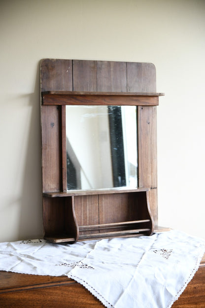 Single Rustic Pine Vanity Mirror