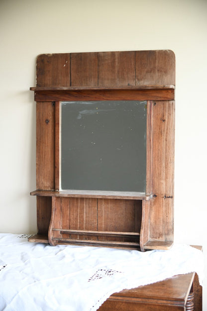 Single Rustic Pine Vanity Mirror