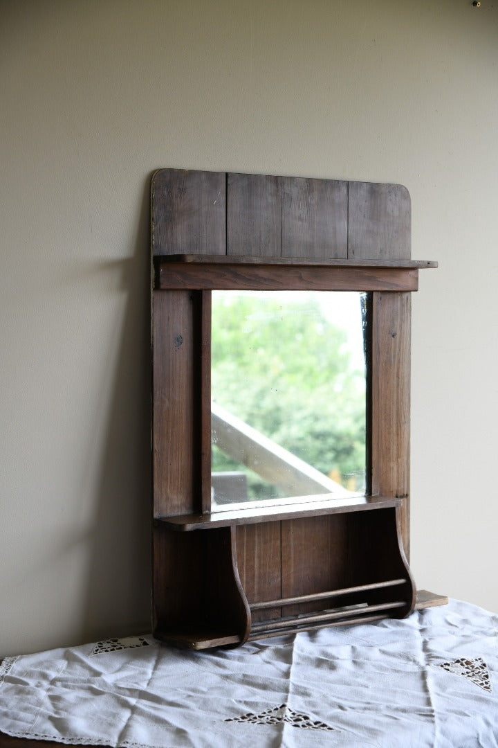 Single Rustic Pine Vanity Mirror