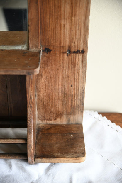 Single Rustic Pine Vanity Mirror