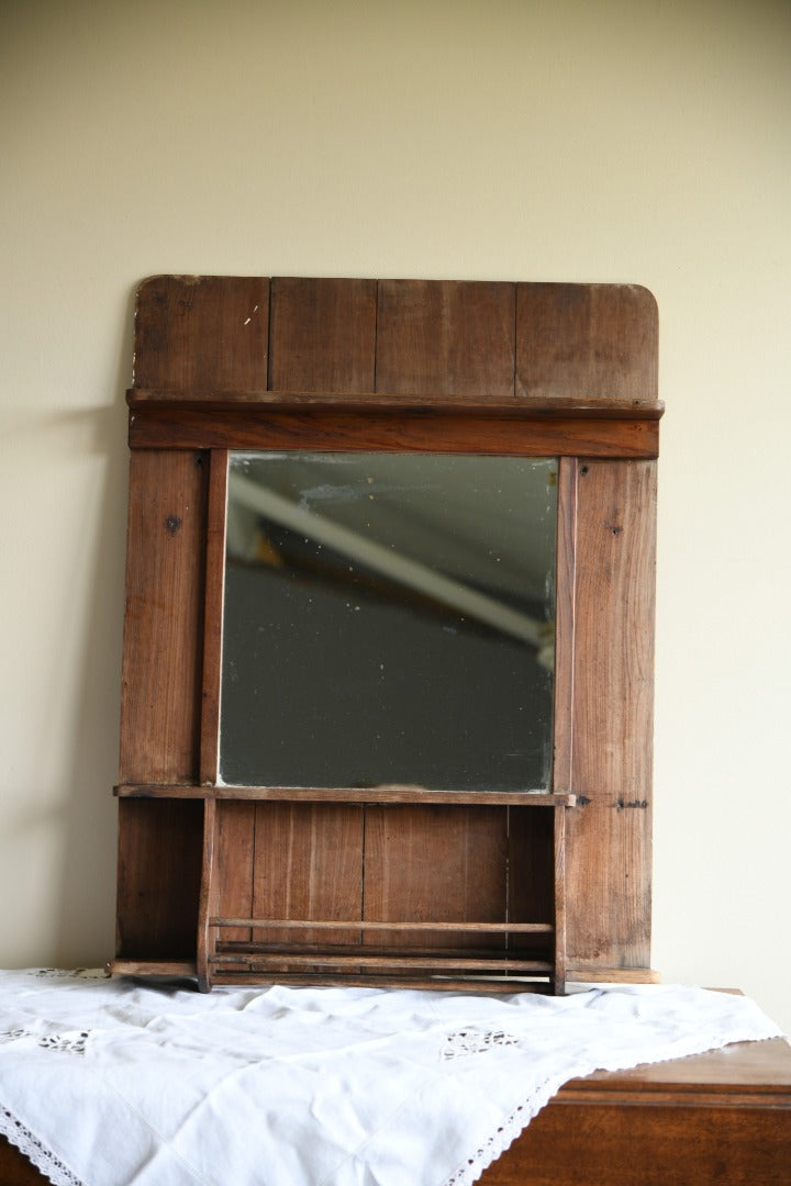 Single Rustic Pine Vanity Mirror