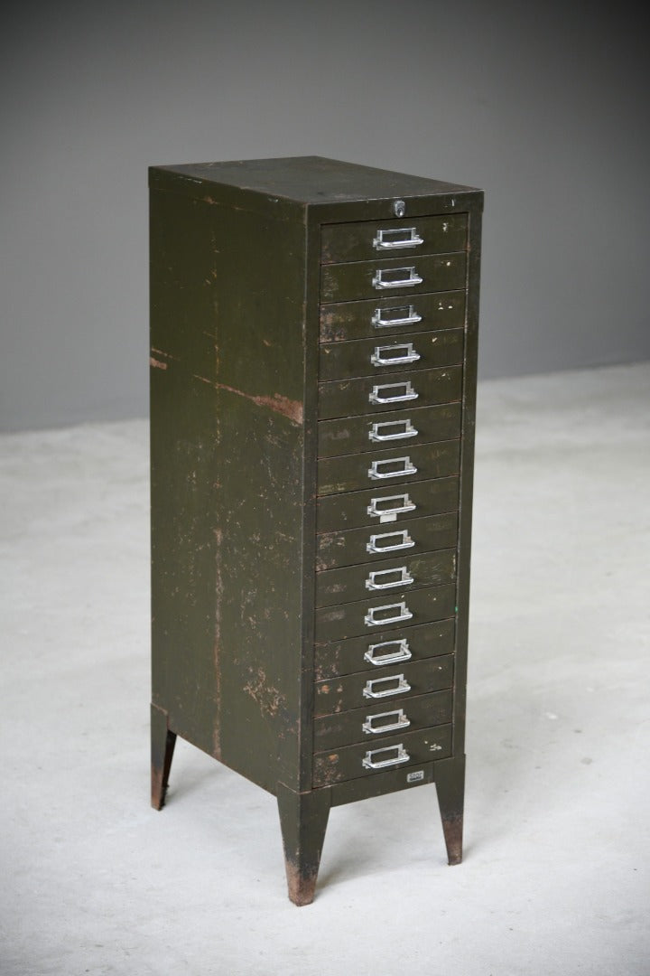 Green Metal Paper Filing Drawers